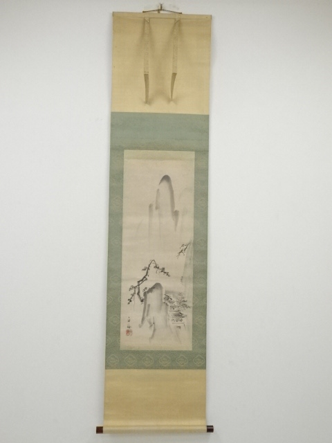 JAPANESE HANGING SCROLL / HAND PAINTED / SCENERY
